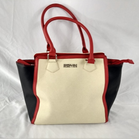 VTG KENNETH COLE REACTION COLOR BLOCK BAG PURSE - Picture 3 of 8